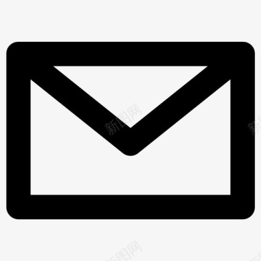 电子邮件信封工具状态图标集图标