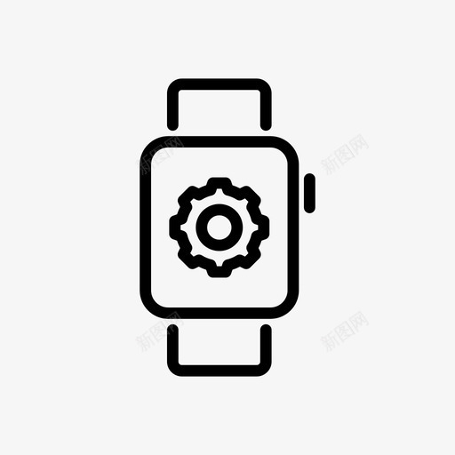 苹果手表齿轮苹果手表齿轮图标svg_新图网 https://ixintu.com 屏幕 苹果手表 苹果手表齿轮 设备 设置 齿轮