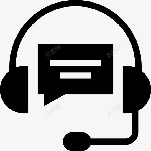 聊天支持聊天泡泡客户代表图标svg_新图网 https://ixintu.com 客户代表 客户服务 网页设计开发字形 耳机 聊天支持 聊天泡泡 音乐