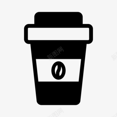 咖啡杯饮料外卖图标图标