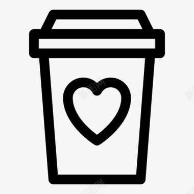 咖啡爱喝心图标图标
