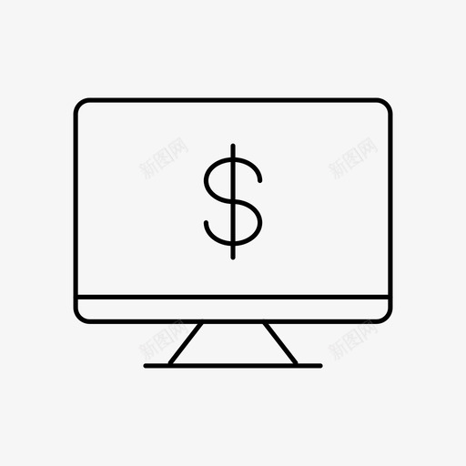 桌面货币设备金融图标svg_新图网 https://ixintu.com 屏幕 桌面货币 设备 金融