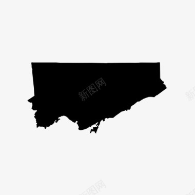 多伦多加拿大城市地图图标图标