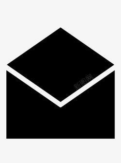 空白信件打开信封空白信件图标高清图片