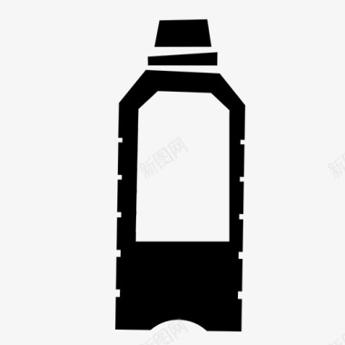 水瓶填充物水合物图标图标