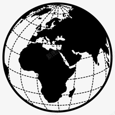 世界地球仪非洲地球图标图标