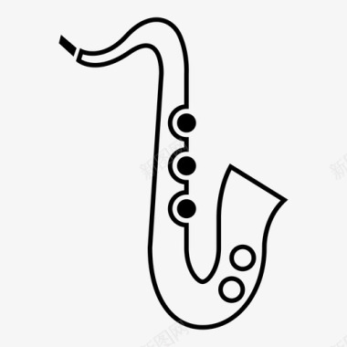 萨克斯管乐器爵士乐图标图标