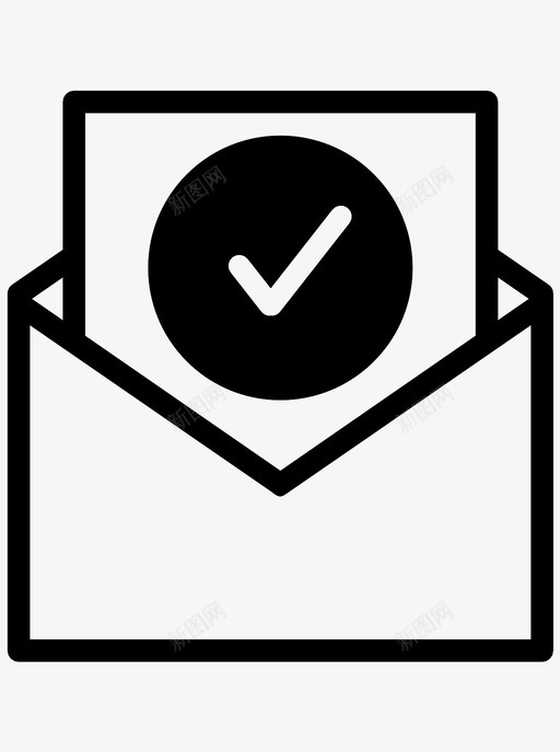 信件支票信封图标svg_新图网 https://ixintu.com 信件 信件的信封 信封 支票 邮件 邮寄