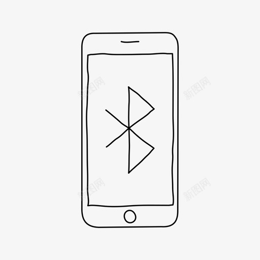 iphone蓝牙设备屏幕图标svg_新图网 https://ixintu.com iphone蓝牙 屏幕 无线 设备