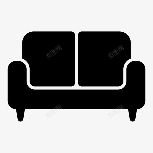 沙发经典沙发家具图标svg_新图网 https://ixintu.com 家具 座椅 座椅沙发 沙发 经典沙发