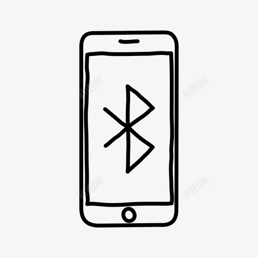 iphone蓝牙设备手绘图标svg_新图网 https://ixintu.com iphone蓝牙 屏幕 手绘 设备