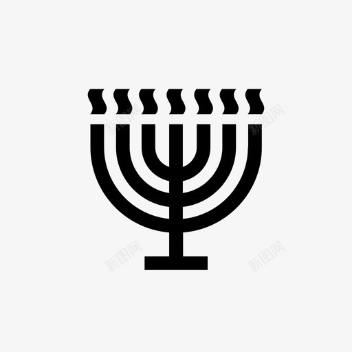 烛台光明节以色列图标svg_新图网 https://ixintu.com 以色列 光明节 烛台 烛台收藏 犹太 犹太教
