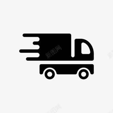 卡车送货车快速送货图标图标