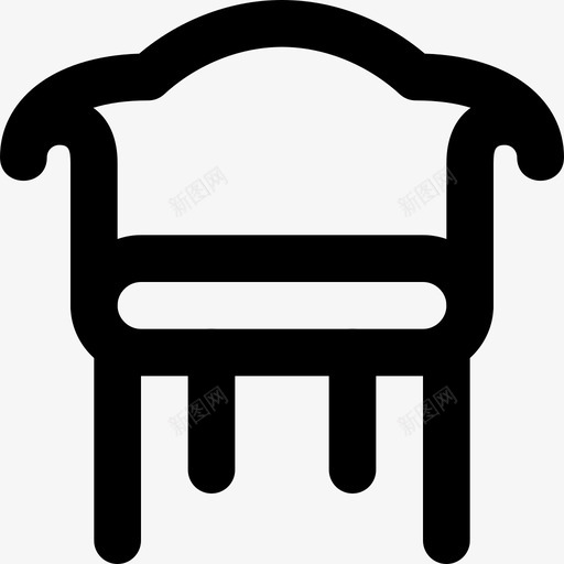 维多利亚扶手椅个人物品家具图标svg_新图网 https://ixintu.com 个人物品 家具 家庭用品 维多利亚扶手椅