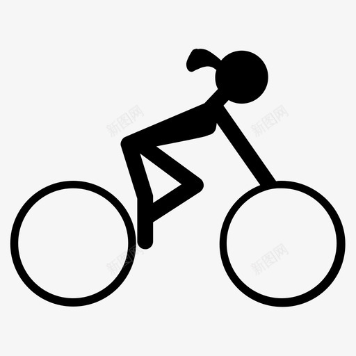 自行车自行车手健身图标svg_新图网 https://ixintu.com 体育和游戏集合 健身 妇女 自行车 自行车手 运动