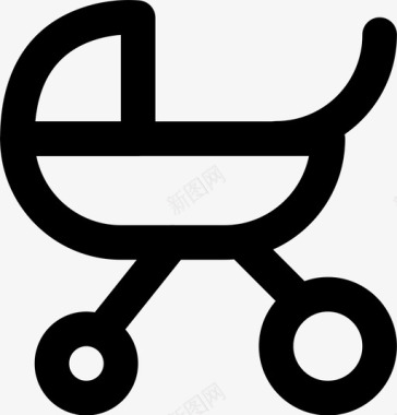 婴儿车儿童玩具图标图标