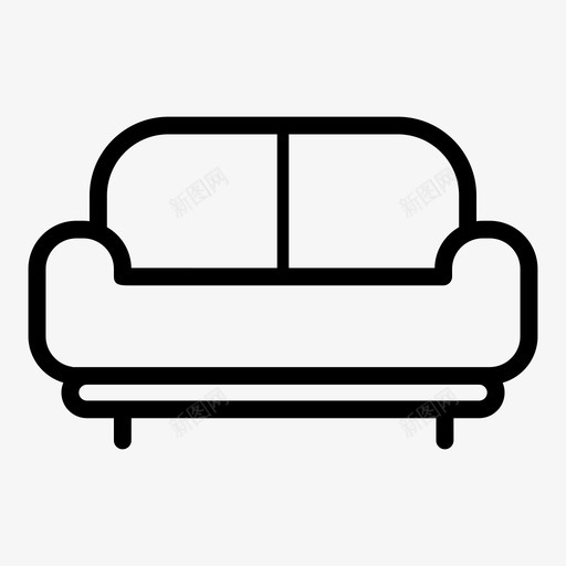 沙发经典沙发家具图标svg_新图网 https://ixintu.com 家具 座椅 座椅沙发 沙发 经典沙发