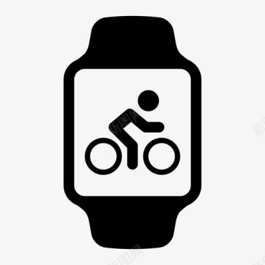 自行车苹果手表健身追踪图标图标