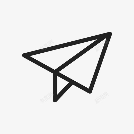 纸飞机折纸发送图标svg_新图网 https://ixintu.com 发送 折纸 纸飞机