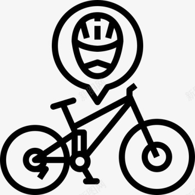 免费骑自行车头盔免费自行车头盔配件图标图标