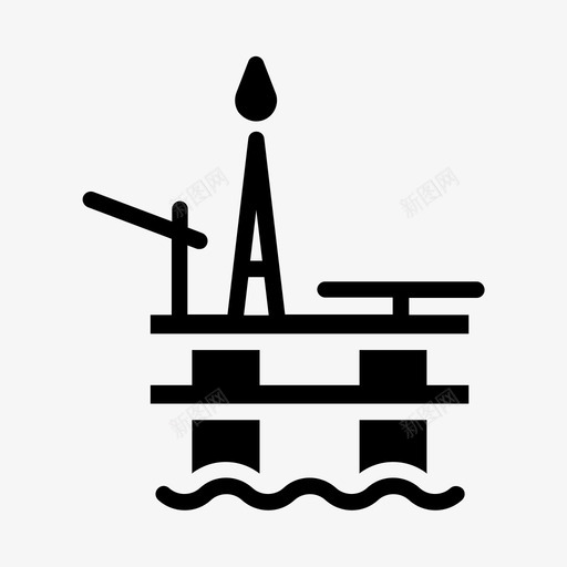 石油平台原油石油钻井平台图标svg_新图网 https://ixintu.com 原油 杂项 海洋 石油平台 石油钻井平台