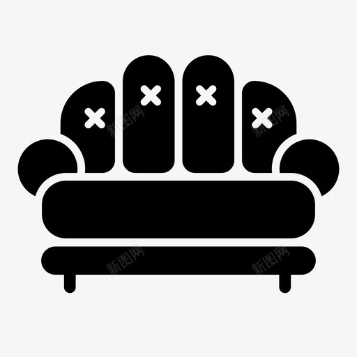 沙发经典沙发家具图标svg_新图网 https://ixintu.com 家具 座椅 座椅沙发 沙发 经典沙发
