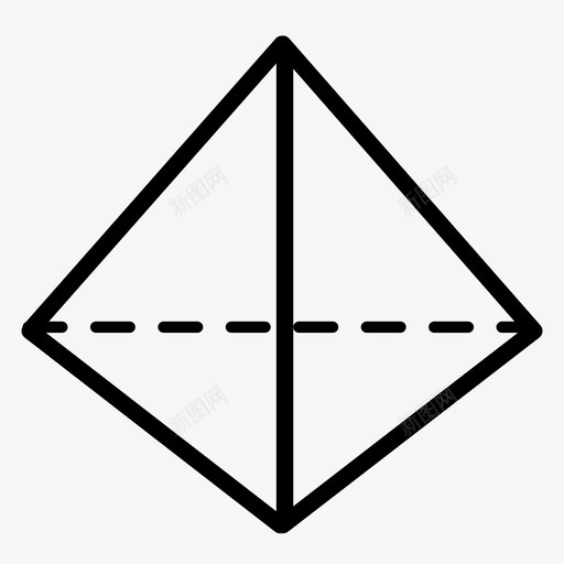 三角棱镜三维几何图标svg_新图网 https://ixintu.com 三维 三角棱镜 几何 几何形状 形状