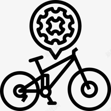 免费自行车齿轮自行车卡带图标图标
