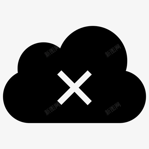 云取消数据存储错误图标svg_新图网 https://ixintu.com iosweb用户界面 云取消 删除 数据存储 警告 错误