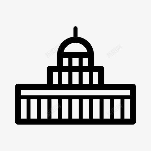 华盛顿国会大厦大楼选举图标svg_新图网 https://ixintu.com 华盛顿国会大厦 大楼 建筑物 政府 选举