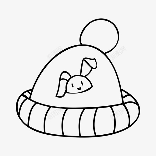 小熊装饰节日图标svg_新图网 https://ixintu.com 兔子 小熊 温暖的帽子 温暖的衣服 节日 装饰