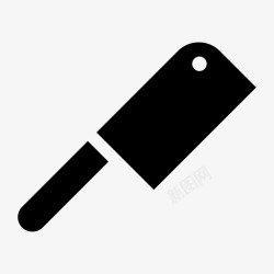 用刀切菜切肉刀厨师刀切菜图标高清图片