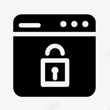 锁浏览器安全图标图标