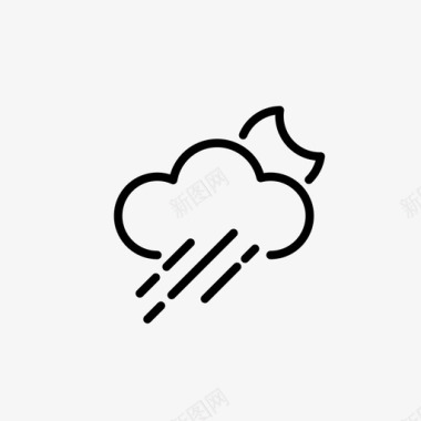 雨风天气图标图标