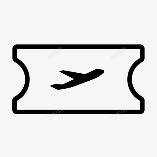 机票飞机票旅行票图标svg_新图网 https://ixintu.com 旅行票 机票 飞机票