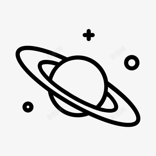 土星天文学行星图标svg_新图网 https://ixintu.com 土星 天文学 太空 杂类i 行星