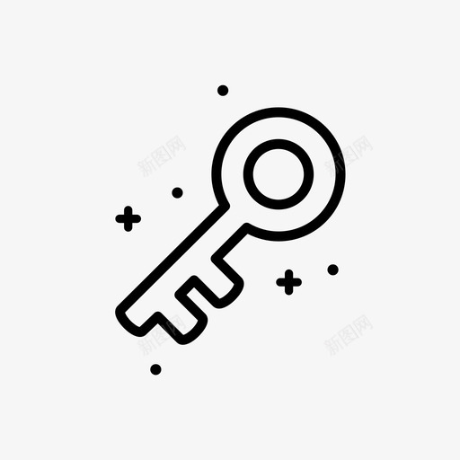钥匙门锁图标svg_新图网 https://ixintu.com 宝藏 电子游戏 钥匙 锁 门
