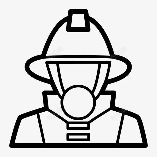 消防员化身用户图标svg_新图网 https://ixintu.com 人 化身 消防员 用户