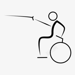 残疾人运动员残疾人击剑残疾人残疾人剑术运动员图标高清图片