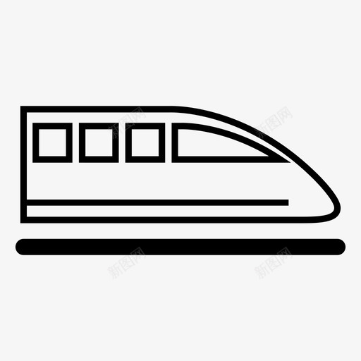 火车子弹快速图标svg_新图网 https://ixintu.com 子弹 快速 火车 车辆 运输 速度