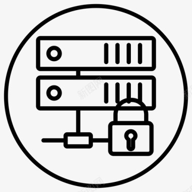 安全服务器锁密码图标图标