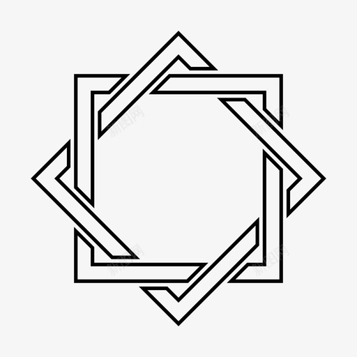 阿拉伯花纹装饰几何图标svg_新图网 https://ixintu.com 伊斯兰艺术 几何设计 广场 星星 装饰 阿拉伯花纹