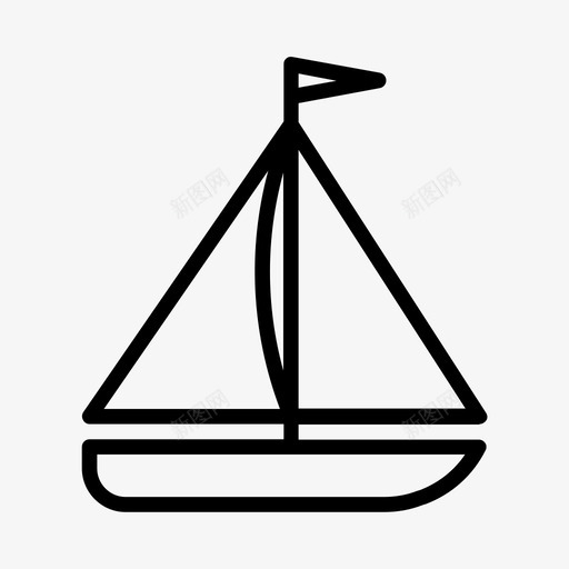 帆船航行运输图标svg_新图网 https://ixintu.com 帆船 航行 运输