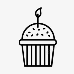 面包店活动纸杯蛋糕面包店生日图标高清图片