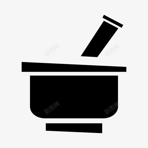 研钵和杵烹饪粉碎图标svg_新图网 https://ixintu.com 厨房 混合 烹饪 研钵和杵 粉碎 香料