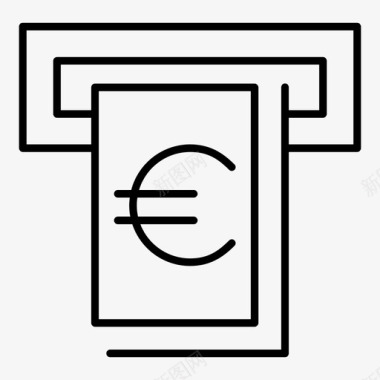 atm欧元货币图标图标