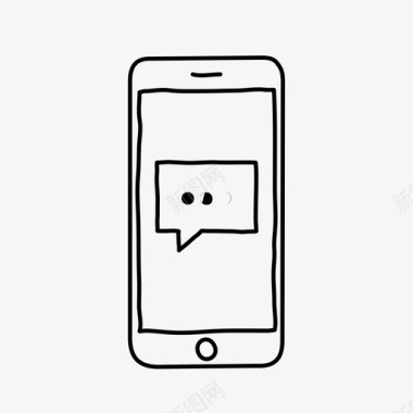 iphone消息聊天设备图标图标
