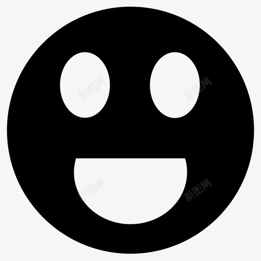 开心脸笑图标svg_新图网 https://ixintu.com 开心 笑 脸