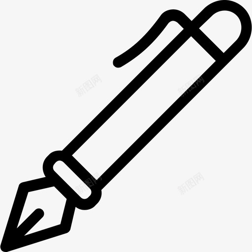 钢笔墨水笔文具图标svg_新图网 https://ixintu.com 书写 墨水笔 数码营销 文具 钢笔