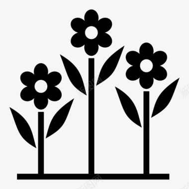 鲜花花坛玛格丽特图标图标